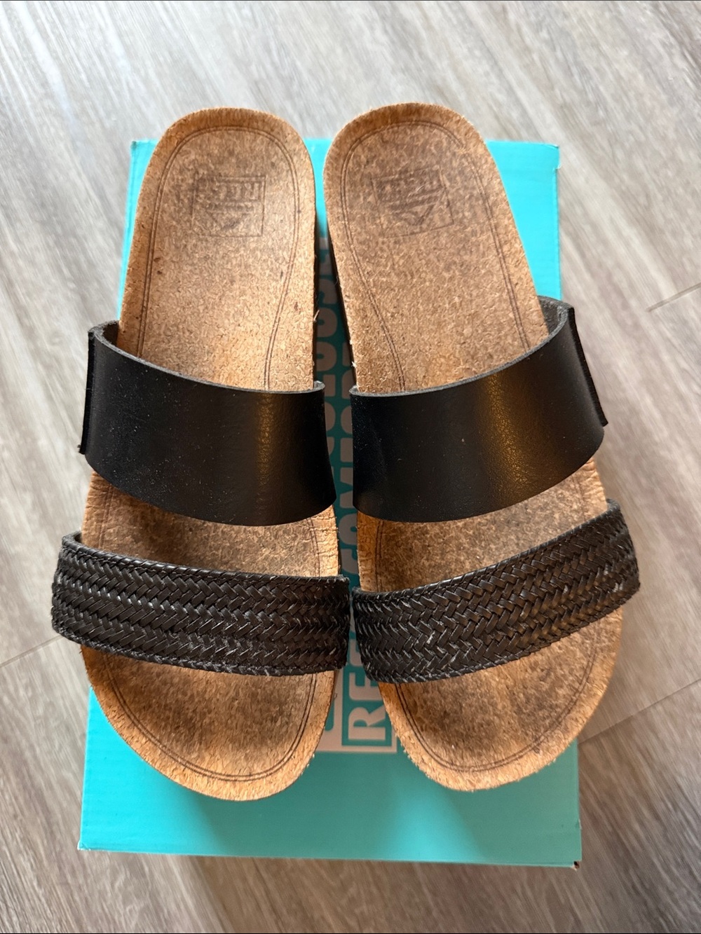 Reef Women's Black Braided Double-Strap Sandals